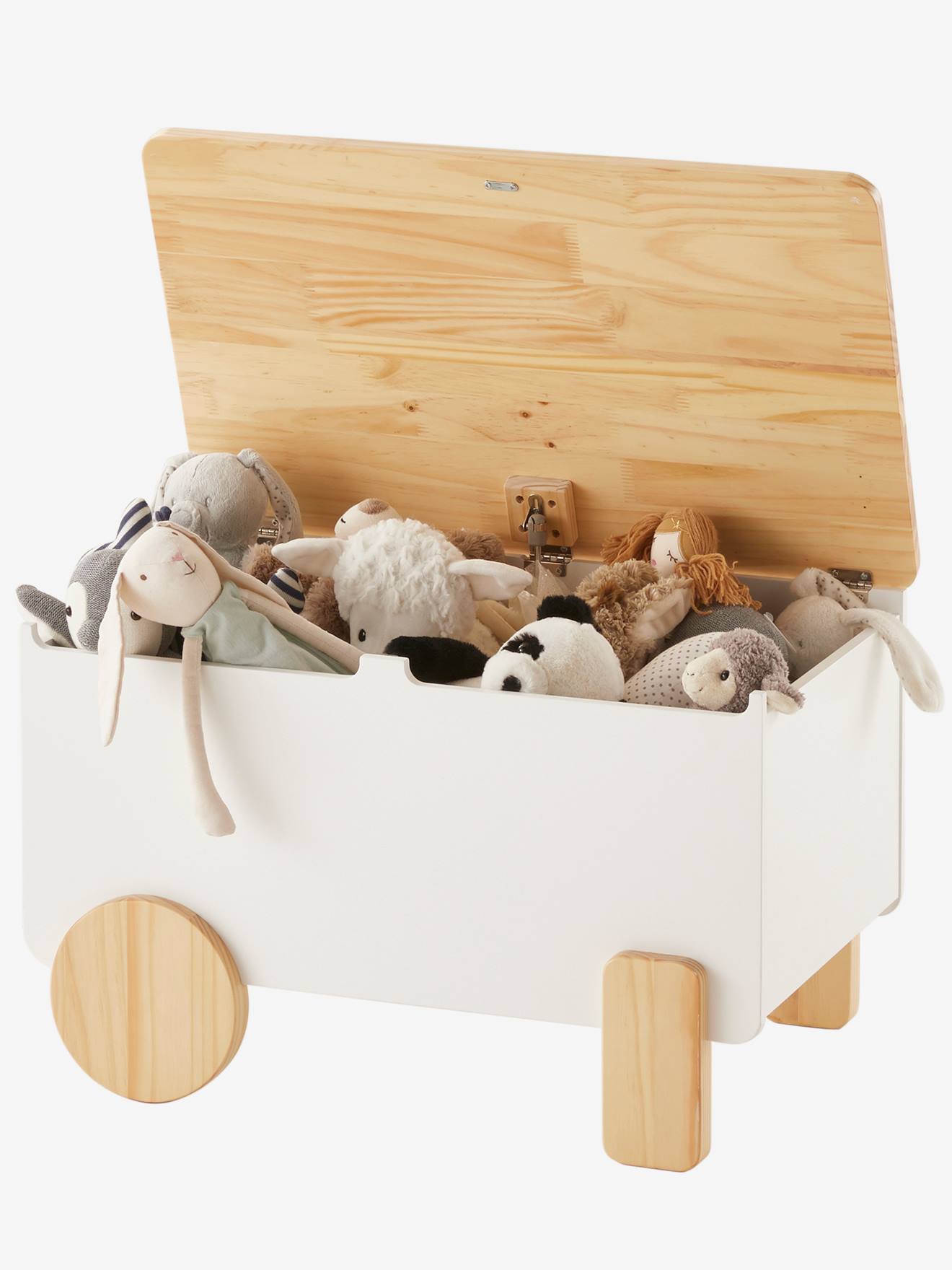 Boîte de rangement enfant en bois DICE avec chiffres conçue comme un Dé -  Un - Blanc, Livraison Rapide