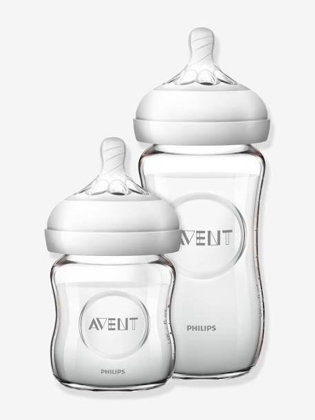 Kit Nouveau Ne 2 Biberons En Verre 125 240 Ml Philips Avent Natural Transparent Puericulture