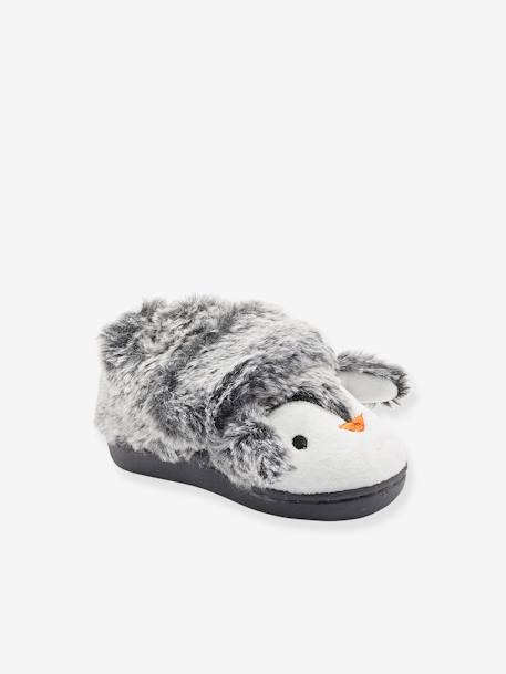 Chaussons Esprit Peluche Bebe Garcon Gris Chaussures