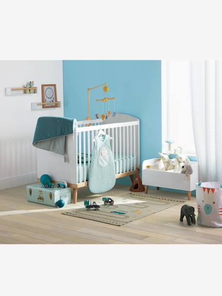 Boekenkoffer GRIJS+WIT/HOUT - vertbaudet enfant 