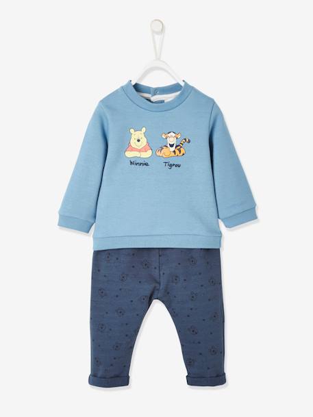 Ensemble Bebe Garcon Disney Winnie L Ourson Sweat Et Pantalon Sarouel Bleu Jean Bebe