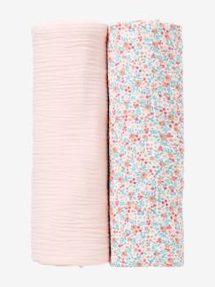-Lot de 2 maxi langes 120x120 cm pour emmaillotage