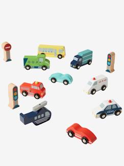 Speelgoed-Figuurtjes en fantasie-FSC®-houten voertuigen met accessoires