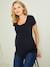 Lot de 2 T-shirts cache-coeur grossesse et allaitement LOT MARINE/GRIS+noir - vertbaudet enfant 