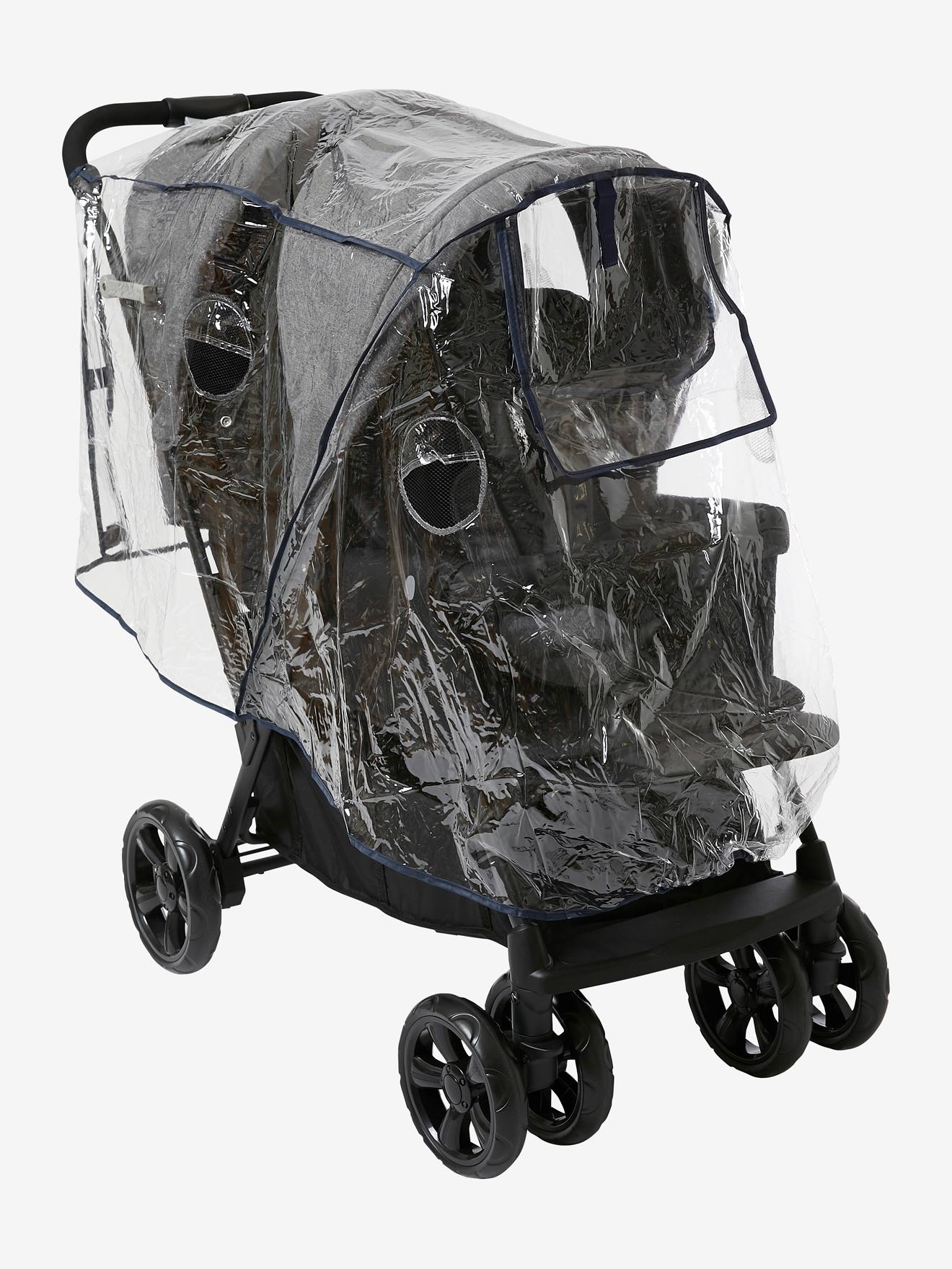 Mooi oortelefoon Mangel Integrale regenhoes van vertbaudet voor dubbele kinderwagen - transparant,  Verzorging