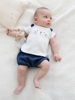 Bébé-Short-Ensemble naissance T-shirt et short de cérémonie bébé