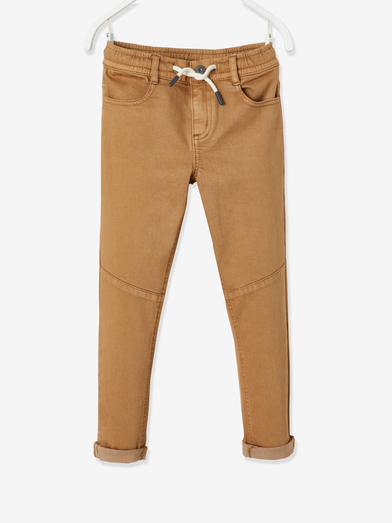 Gemakkelijk aan te trekken gekleurde jongensbroek - beige, Jongens