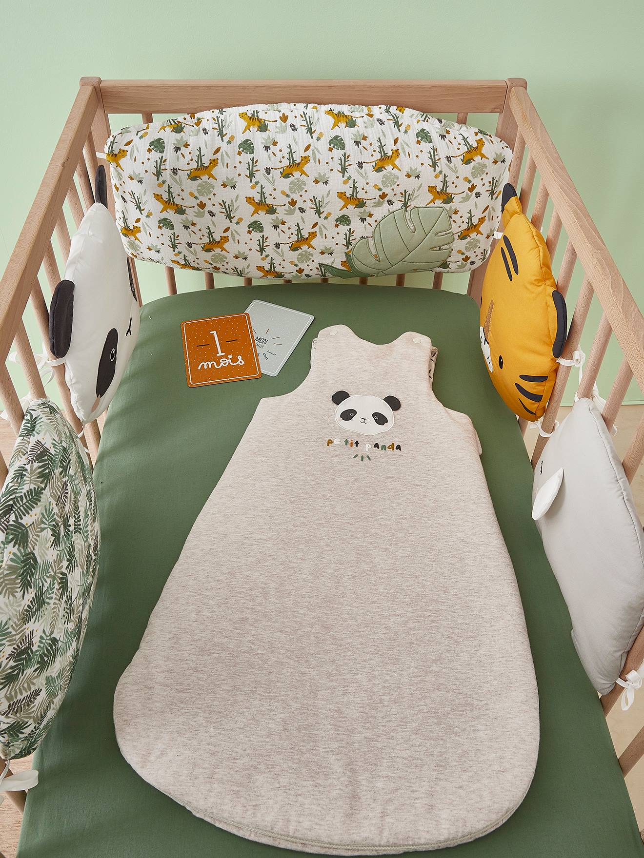 Vertbaudet Mouwloze Trappelzak Kleine Panda Gechineerd Beige