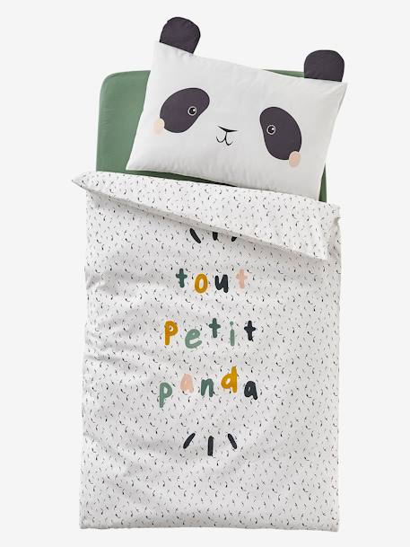 Housse De Couette Bebe Panda Hanoi Oeko Tex Ecru Multicolore Linge De Maison Et Decoration