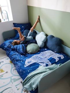 Linge de maison et décoration-Linge de lit enfant-Parure housse de couette enfant détails phosphorescents et taie d'oreiller OURS POLAIRE