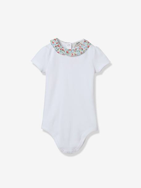 Body Col En Tissu Liberty Bebe Coton Bio Cyrillus Blanc Liberty Canyon Clover Bebe