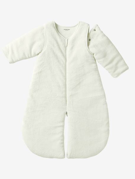 Gigoteuse polaire microfibre, manches amovibles, spécial voyage ECRU+TAUPE+VIOLET - vertbaudet enfant 