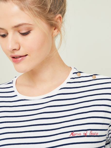 T-shirt marinière à personnaliser RAYE BLEU - vertbaudet enfant 