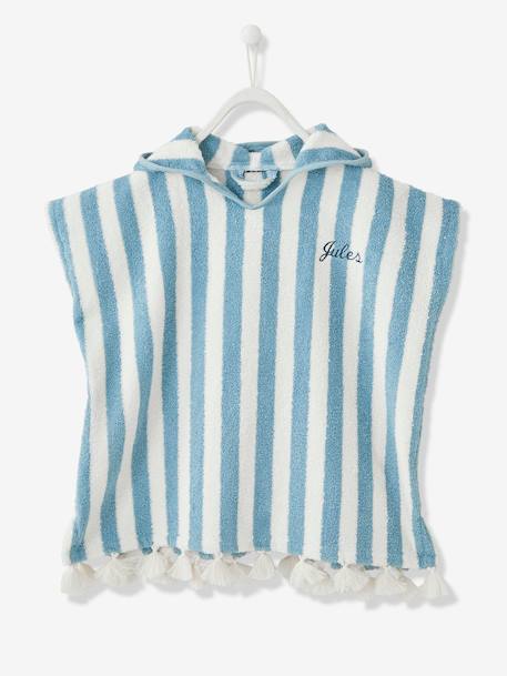 Poncho De Bain Bebe Personnalisable Oeko Tex Bleu Linge De Maison Et Decoration