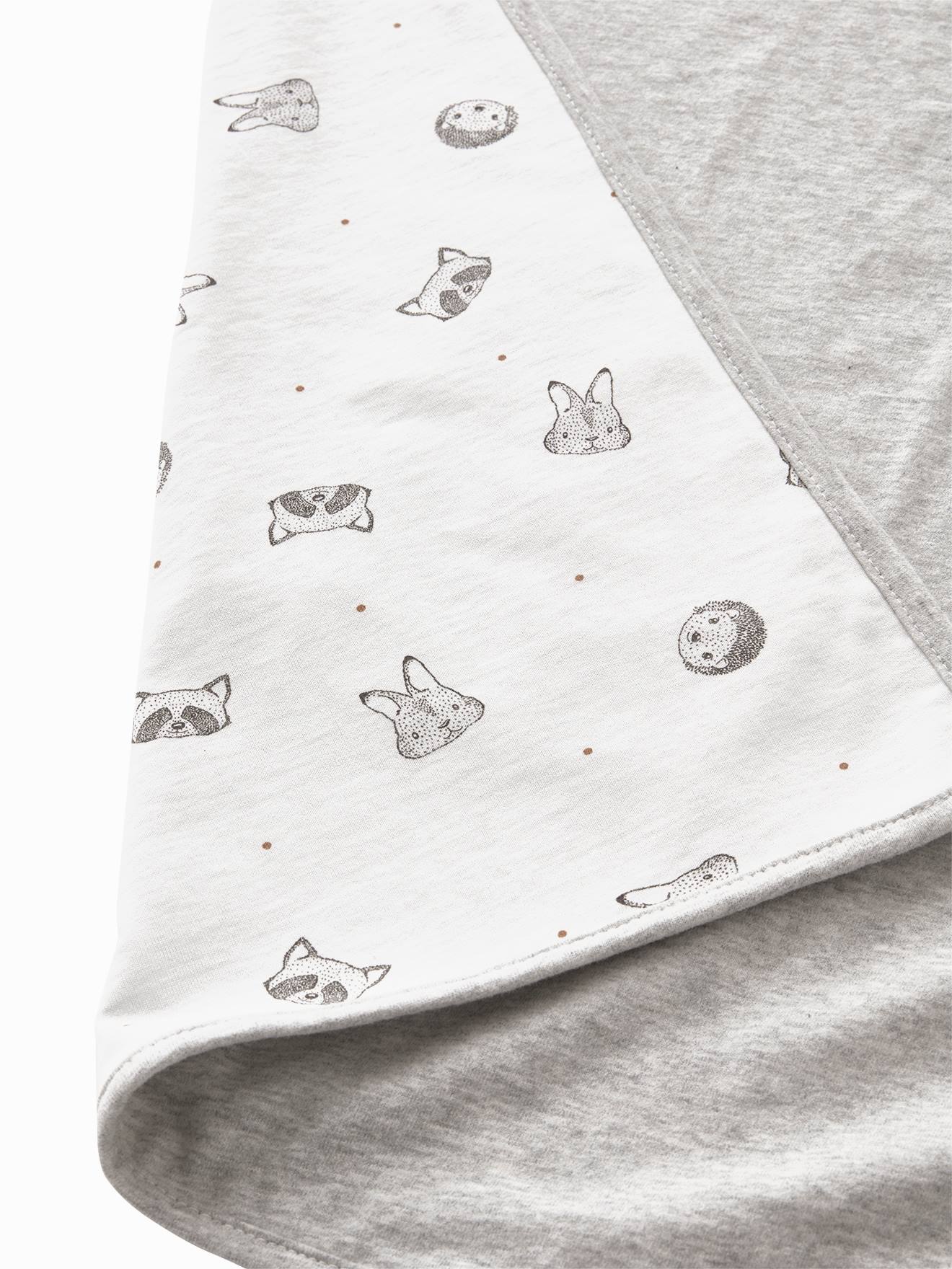 Couverture Bebe En Coton Bio Mini Compagnie Ecru Gris Linge De Maison Et Decoration