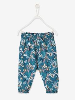 Baby-Broek, jean-Losse babybroek met print