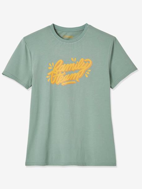 T-shirt Family team homme collection capsule vertbaudet et Studio Jonesie en coton bio tilleul - vertbaudet enfant 