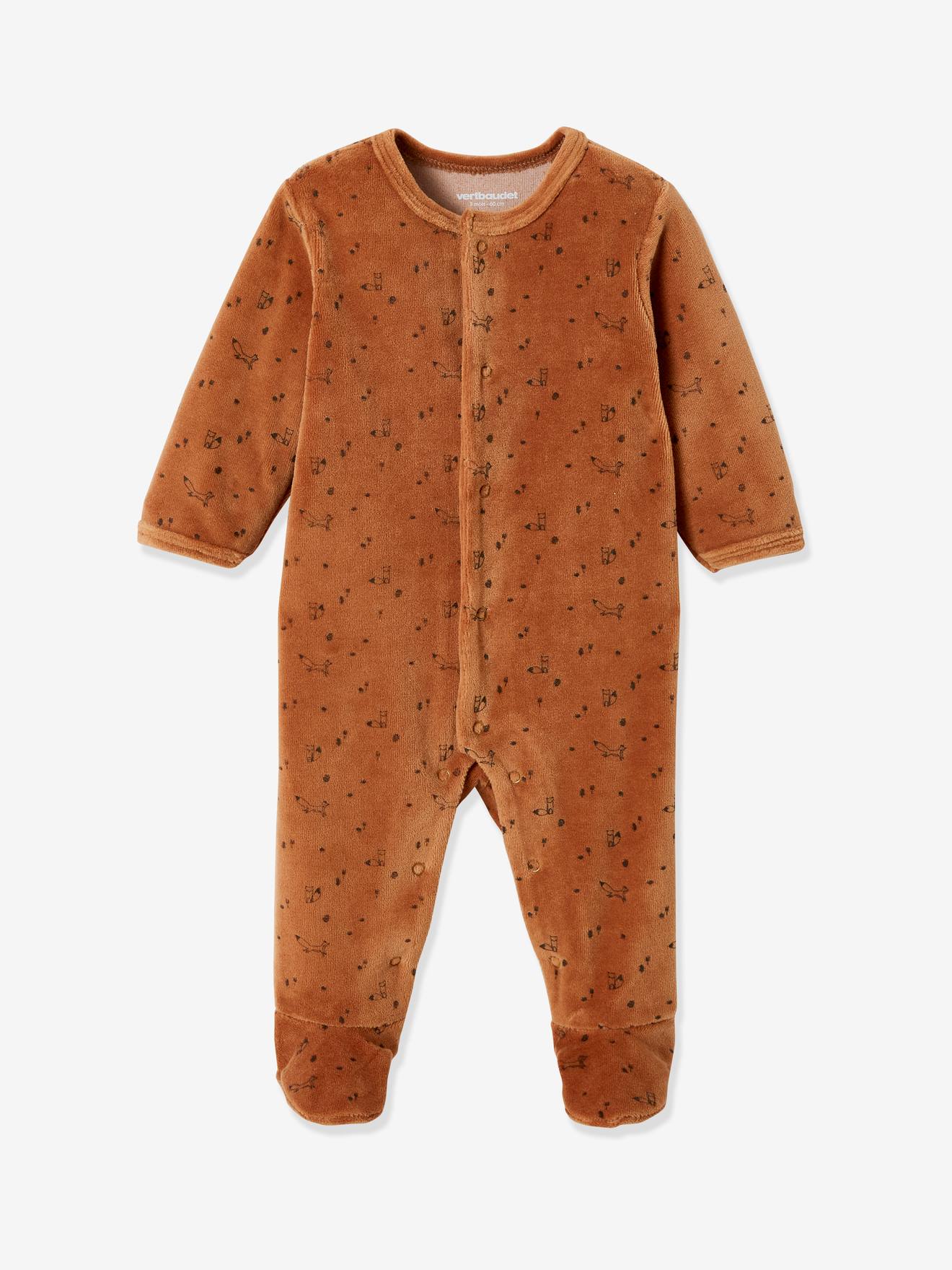 Lot De 2 Pyjamas Renard Bebe En Velours Noisette Bebe