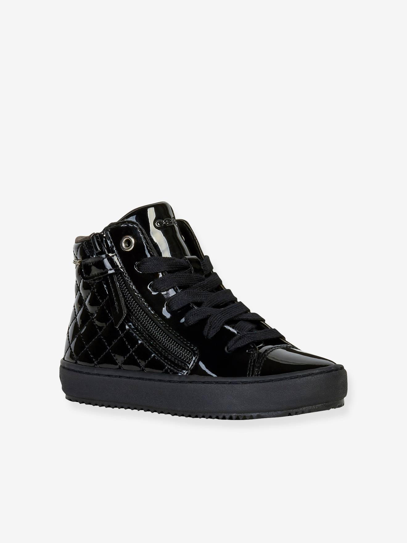 Meisjessneakers Halfhoog Kalispera Girl Geox® Gelakt Zwart