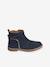 Boots enfant fille cuir zippées camel+marine+noir imprimé - vertbaudet enfant 