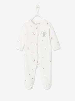Baby-Pyjama,  overpyjama-Fluwelen pyjamapakje met drukknoopjes aan de voorzijde