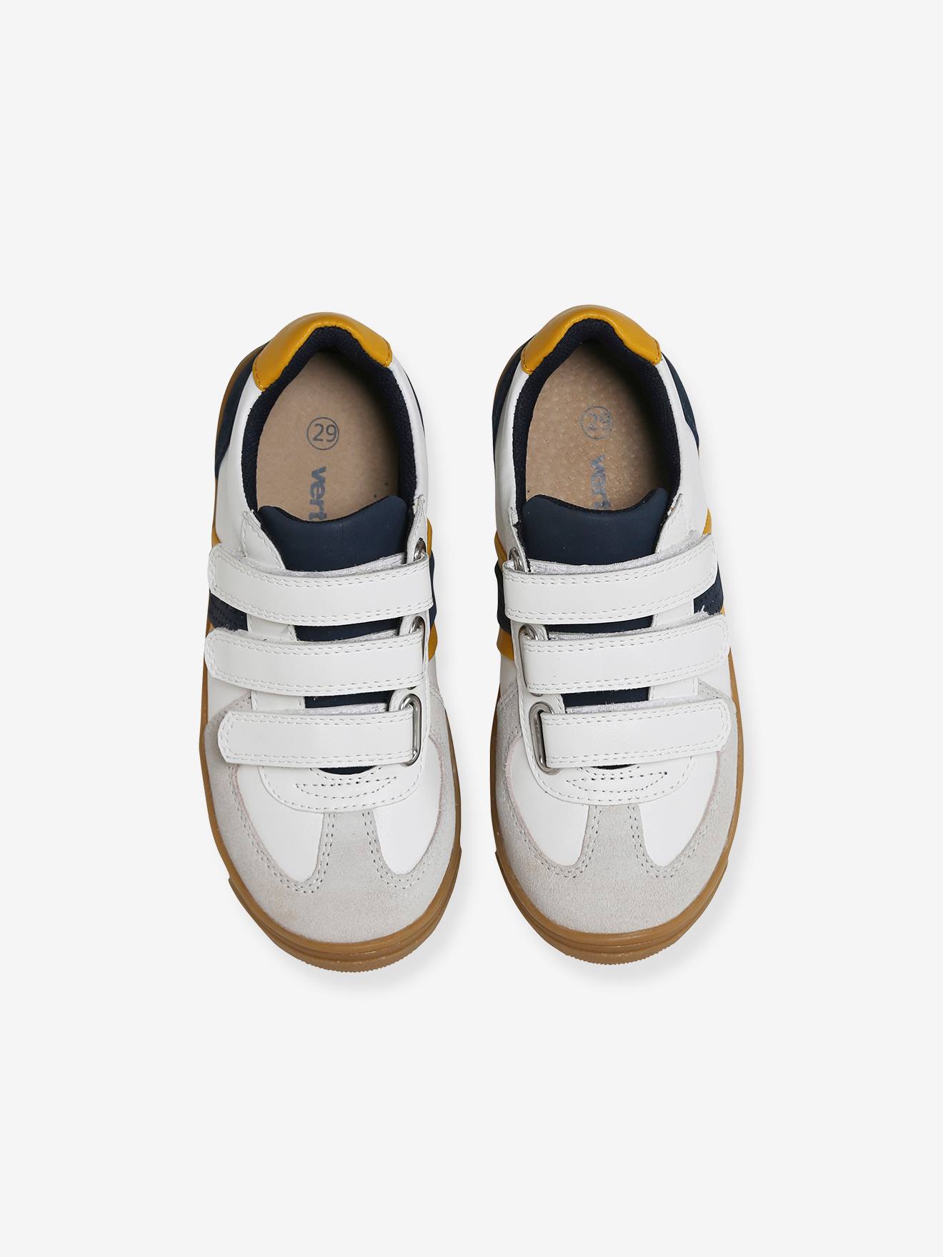 Tennisschoenen met klittenband voor jongens - kaki, Schoenen