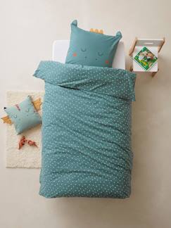 Linge de maison et décoration-Linge de lit enfant-Parure housse de couette + taie d'oreiller BIO* DRAGON Oeko-Tex®