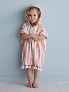 Linnengoed en decoratie-Badlinnen-Badcape-Personaliseerbare gestreepte baby-badponcho