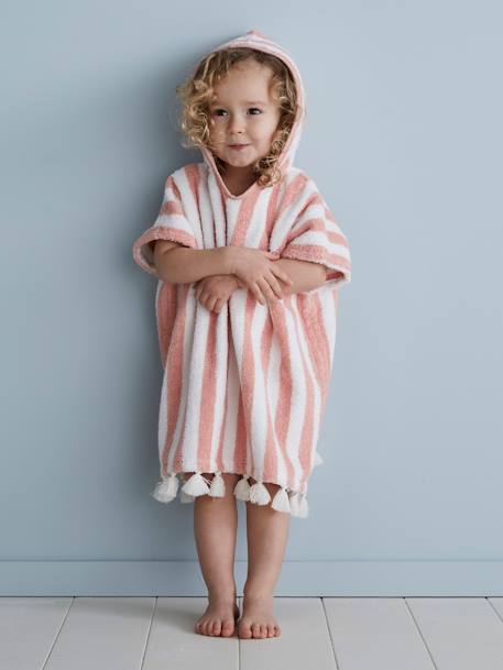 Poncho De Bain Bebe Oeko Tex Rose Linge De Maison Et Decoration