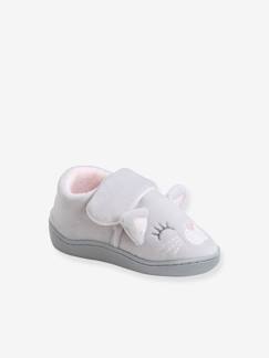 Chaussures-Chaussures bébé 16-26-Chaussons-Chaussons esprit peluche bébé fille
