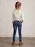 Jean slim MorphologiK 'waterless' fille tour de hanches MEDIUM avec usures BLEU FONCE DELAVE+Brut+denim black+GREY DENIM - vertbaudet enfant 