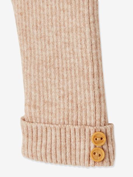 Legging en tricot bébé beige+rose poudré+vert de gris - vertbaudet enfant 