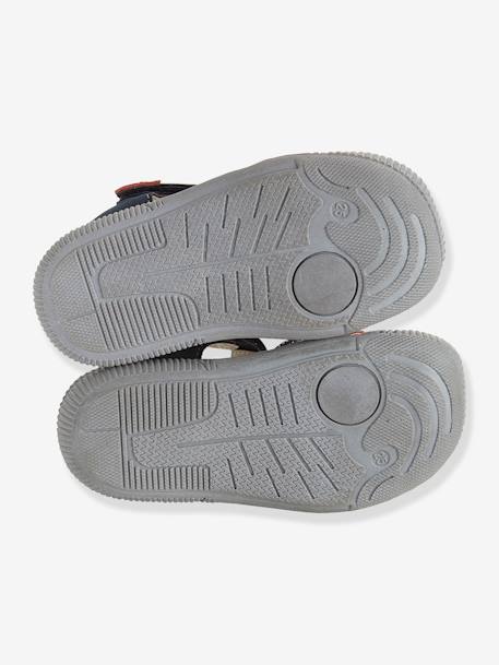Leren sandalen, speciaal voor kleuterjongens LICHTGRIJS+MARINE - vertbaudet enfant 