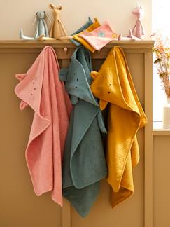 Linge de maison et décoration-Cape de bain + gant en gaze de coton bio*,