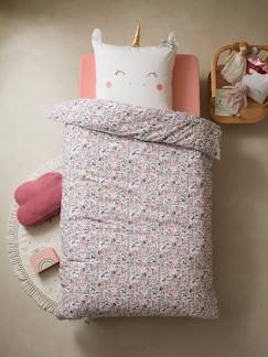 Linge de maison et décoration-Linge de lit enfant-Parure  housse de couette + taie d'oreiller enfant PAYS DES LICORNES