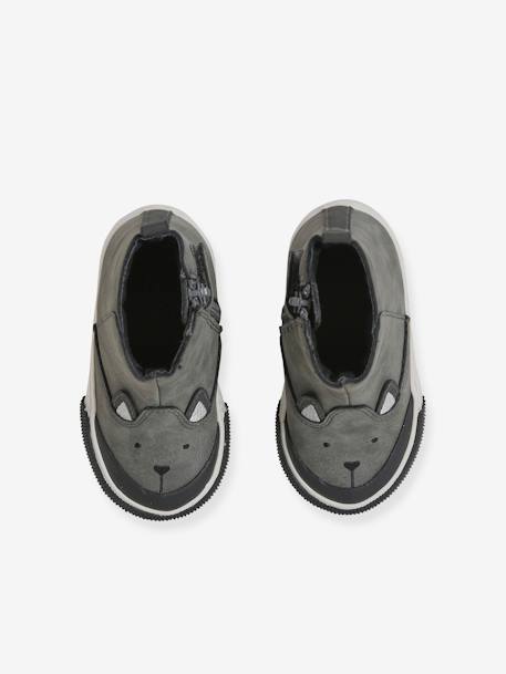 Boots fantaisie zippées bébé garçon gris - vertbaudet enfant 