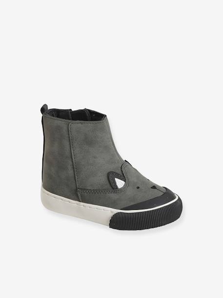 Boots fantaisie zippées bébé garçon gris - vertbaudet enfant 
