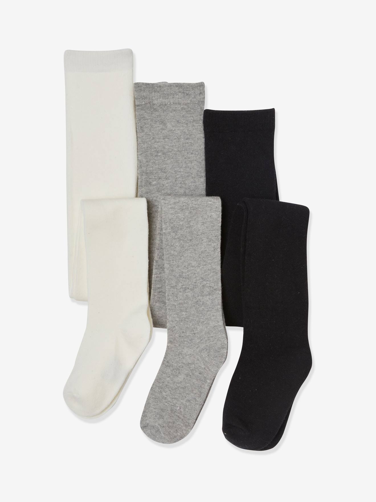 Vertbaudet Set Van 3 Oeko-Tex®-meisjesleggings Set Gechineerd Grijs