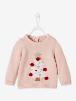 Baby-Trui, vest, sweater-Kersttrui baby's met pompons