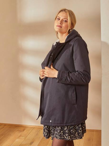 Parka évolutive grossesse et post-grossesse noir - vertbaudet enfant 