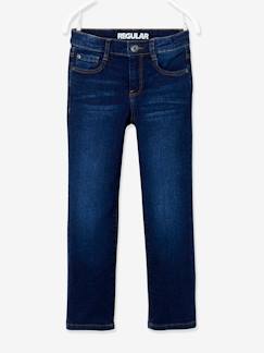 Jongens-Jean-Rechte jeans voor jongens MorphologiK "waterless" met heupomtrek Medium