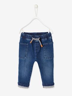 Pantalon en denim bébé taille élastiquée  - vertbaudet enfant