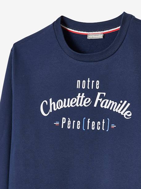 Sweat homme notre Chouette Famille collection capsule vertbaudet fabrication française MARINE GRISE - vertbaudet enfant 