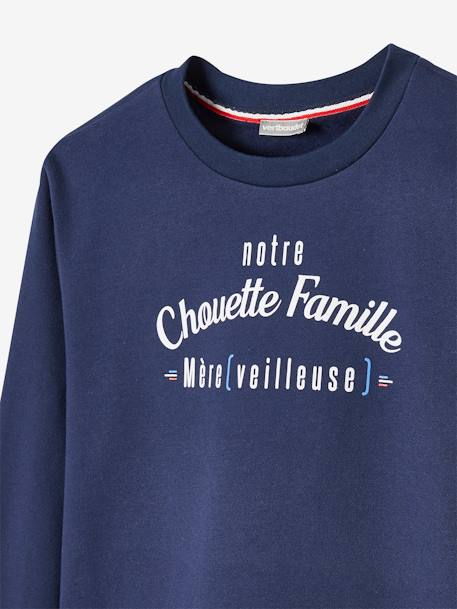 Sweat femme notre Chouette Famille collection capsule vertbaudet fabrication française MARINE GRISE - vertbaudet enfant 