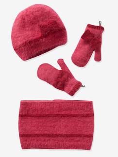 Fille-Accessoires-Ensemble fille bonnet + foulard + gants