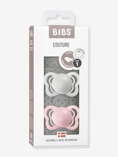 -Set van 2 BIBS Couture-fopspenen, maat 1 van 0 tot 6 maanden