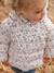 Asymmetrisch donsjack met voering baby grijsblauw+iriserend koper+poederroze - vertbaudet enfant 
