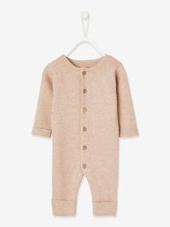 Baby-Salopette, jumpsuit-Geribde babypyjama met lange mouwen