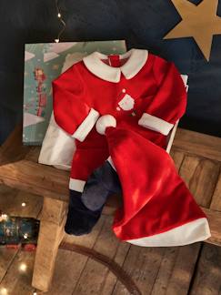 Bébé-Pyjama, surpyjama-Coffret cadeau de Noël bébé dors-bien en velours + bonnet