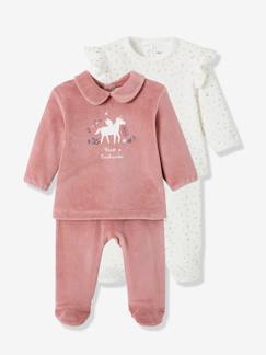 Bébé-Pyjama, surpyjama-Lot de 2 pyjamas en velours bébé licorne 2 pièces